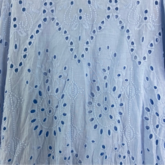 ELOQUII Light Blue Eyelet Easy Dress Size 14 - Picture 5 of 13